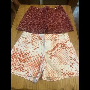 Bundle Of Two Women’s Shorts Calvin Klein Saint Tropes Size 2 Summer Wear